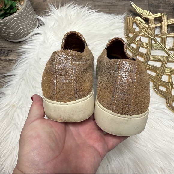 Frye Lena Metallic Silver Leather Sneakers - Picture 8 of 11